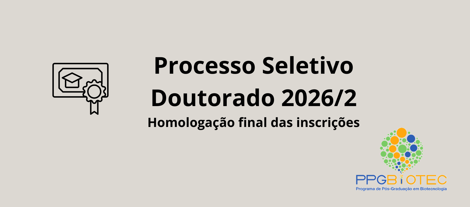 Processo Seletivo Doutorado 2026/2
